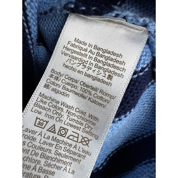 J.Crew Womens Blue Navy Striped Cotton Crewneck Sweater Size M Medium - Picture 5 of 7